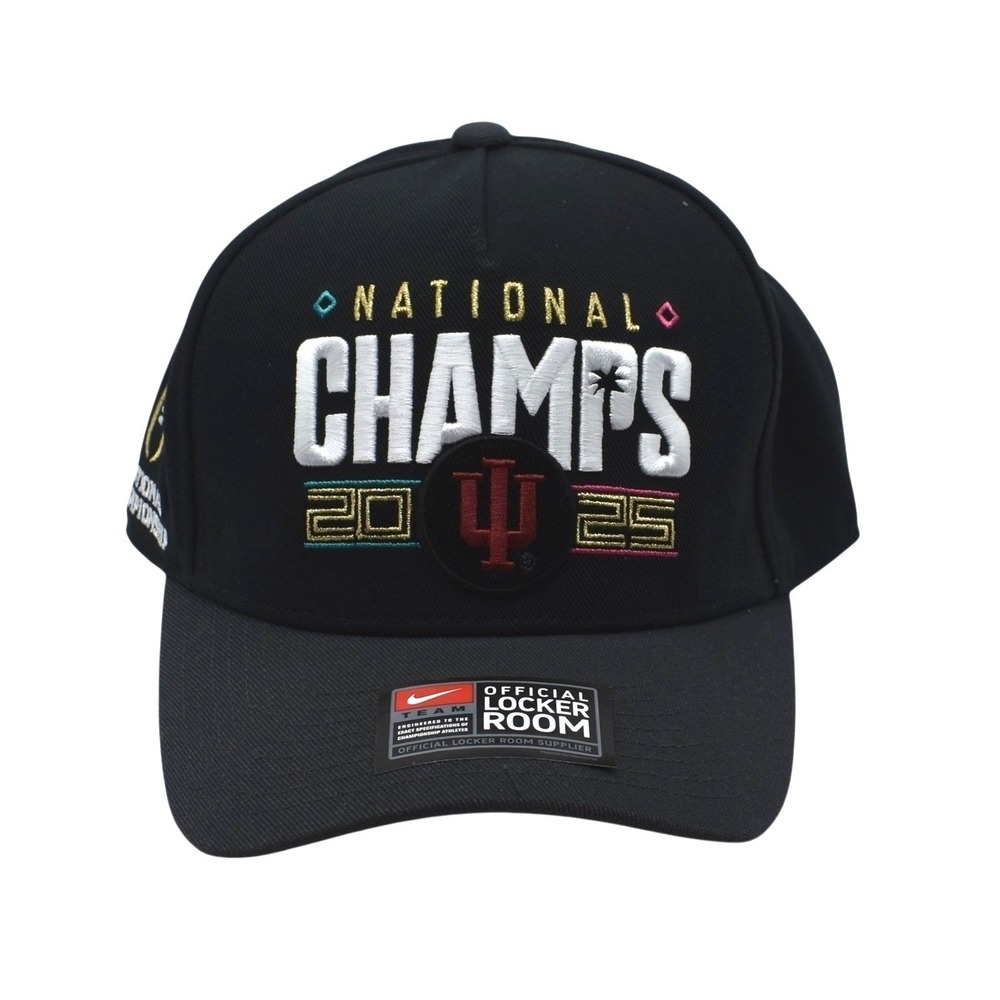 Nike Indiana Hoosiers 2025 CFP National Champs Locker Room Snapback Hat M/L NEW